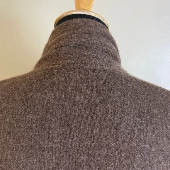 Tahari Cashmere Drape Front Cardigan in Rich Brown Sz XL NWT - Picture 5 of 7